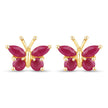 0.63 Carat Genuine Ruby .925 Sterling Silver Earrings