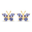 0.60 Carat Genuine Tanzanite .925 Sterling Silver Earrings