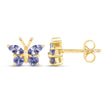 0.60 Carat Genuine Tanzanite .925 Sterling Silver Earrings
