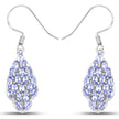 3.04 Carat Genuine Tanzanite .925 Sterling Silver Earrings