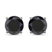 4.91 Carat Genuine Black Diamond 14K White Gold Earrings