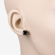 4.25 Carat Genuine Black Diamond 14K White Gold Earrings