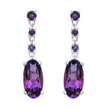 9.63 Carat Genuine Amethyst .925 Sterling Silver Earrings