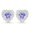 1.18 Carat Genuine Tanzanite & White Topaz .925 Sterling Silver Earrings