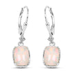 2.52 Carat Genuine Ethiopian Opal .925 Sterling Silver Earrings