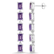 5.50 Carat Genuine Amethyst .925 Sterling Silver Earrings