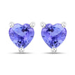 0.90 Carat Genuine Tanzanite .925 Sterling Silver Earrings