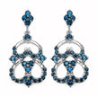 4.84 Carat Genuine London Blue Topaz .925 Sterling Silver Earrings