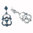4.84 Carat Genuine London Blue Topaz .925 Sterling Silver Earrings