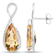 10.04 Carat Genuine Citrine .925 Sterling Silver Earrings
