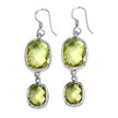 25.74 Carat Genuine Lemon Quartz .925 Sterling Silver Earrings