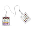 4.32 Carat Genuine Multi Stones .925 Sterling Silver Earrings