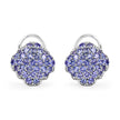 3.14 Carat Genuine Tanzanite .925 Sterling Silver Earrings