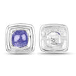 4.74 Carat Genuine Tanzanite .925 Sterling Silver Earrings