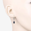 1.20 Carat Genuine Blue Sapphire 10K White Gold Earrings
