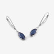 1.20 Carat Genuine Blue Sapphire 10K White Gold Earrings