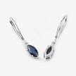 1.20 Carat Genuine Blue Sapphire 10K White Gold Earrings