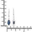 1.20 Carat Genuine Blue Sapphire 10K White Gold Earrings