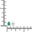 0.70 Carat Genuine Zambian Emerald 10K White Gold Earrings