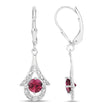 1.20 Carat Genuine Pink Tourmaline .925 Sterling Silver Earrings