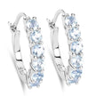 1.20 Carat Genuine Aquamarine .925 Sterling Silver Earrings
