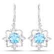 5.30 Carat Genuine Swiss Blue Topaz .925 Sterling Silver Earrings