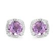 1.46 Carat Genuine Amethyst .925 Sterling Silver Earrings