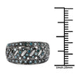 0.60 Carat Genuine Blue Diamond .925 Sterling Silver Ring
