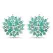 2.32 Carat Genuine Emerald .925 Sterling Silver Earrings