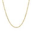 14k White and Yellow Gold Two Tone Sparkle Chain 1.5mm