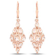 18K Rose Gold Plated 2.70 Carat Genuine Morganite .925 Sterling Silver Earrings