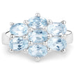 3.57 Carat Genuine  Blue Topaz .925 Sterling Silver Ring