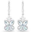 1.76 Carat Genuine Aquamarine .925 Sterling Silver Earrings