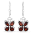 2.60 Carat Genuine Garnet .925 Sterling Silver Earrings