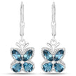 2.32 Carat Genuine London Blue Topaz .925 Sterling Silver Earrings