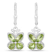 2.28 Carat Genuine Peridot .925 Sterling Silver Earrings
