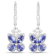 2.08 Carat Genuine Tanzanite .925 Sterling Silver Earrings