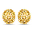 18K Yellow Gold Plated 4.06 Carat Genuine Citrine .925 Sterling Silver Earrings