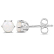 0.74 Carat Genuine Opal .925 Sterling Silver Earrings