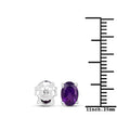 1.60 Carat Genuine Amethyst .925 Sterling Silver Earrings