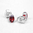 1.70 Carat Genuine Garnet .925 Sterling Silver Earrings