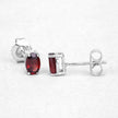 1.70 Carat Genuine Garnet .925 Sterling Silver Earrings