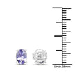1.50 Carat Genuine Tanzanite .925 Sterling Silver Earrings