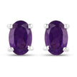 0.76 Carat Genuine Amethyst .925 Sterling Silver Earrings