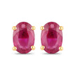 1.04 Carat Genuine Ruby 14K Yellow Gold Earrings