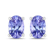 0.88 Carat Genuine Tanzanite .925 Sterling Silver Earrings
