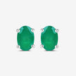 0.88 Carat Genuine Zambian Emerald 10K White Gold Earrings