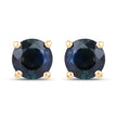 1.30 Carat Genuine Blue Sapphire 10K Yellow Gold Earrings