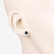 1.30 Carat Genuine Blue Sapphire 10K Yellow Gold Earrings