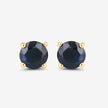 1.30 Carat Genuine Blue Sapphire 10K Yellow Gold Earrings